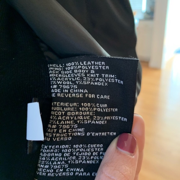 NWOT black leather Michael Kors jacket - Picture 4 of 4